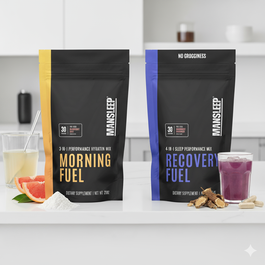 MANSLEEP™ | AM/PM Sleep Stack for Men – Recovery, Energy & Longevity Support